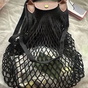 Longchamp Le Filet cotton knit bag NWT